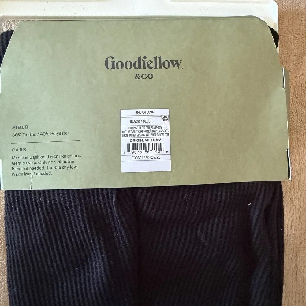 Goodfellow & Co Mens XL Black Thermal Pant Base Layer Long Johns Waffle Knit NEW